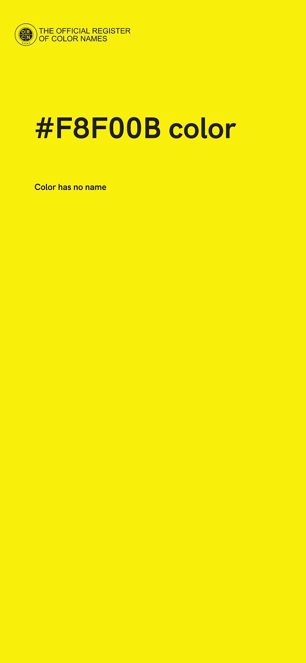 #F8F00B color image