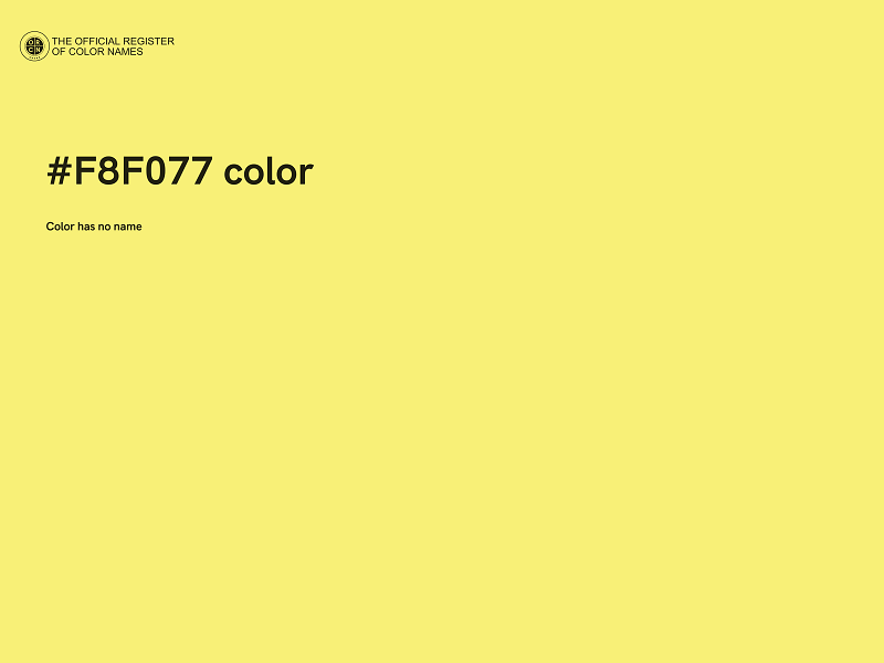 #F8F077 color image