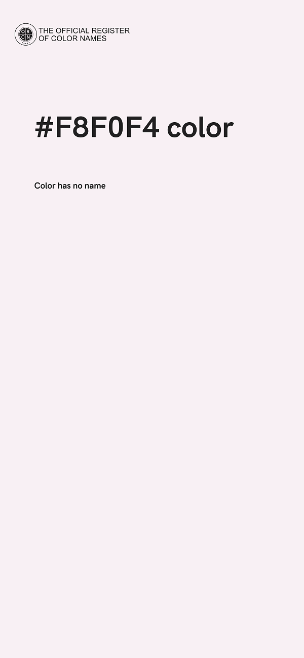 #F8F0F4 color image