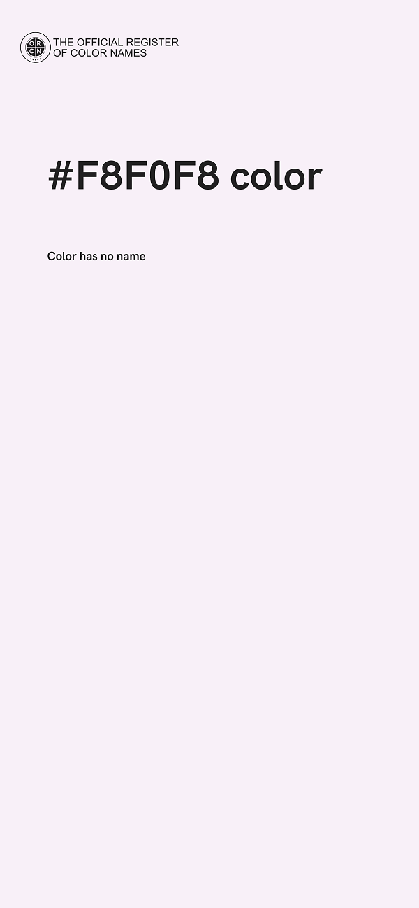 #F8F0F8 color image