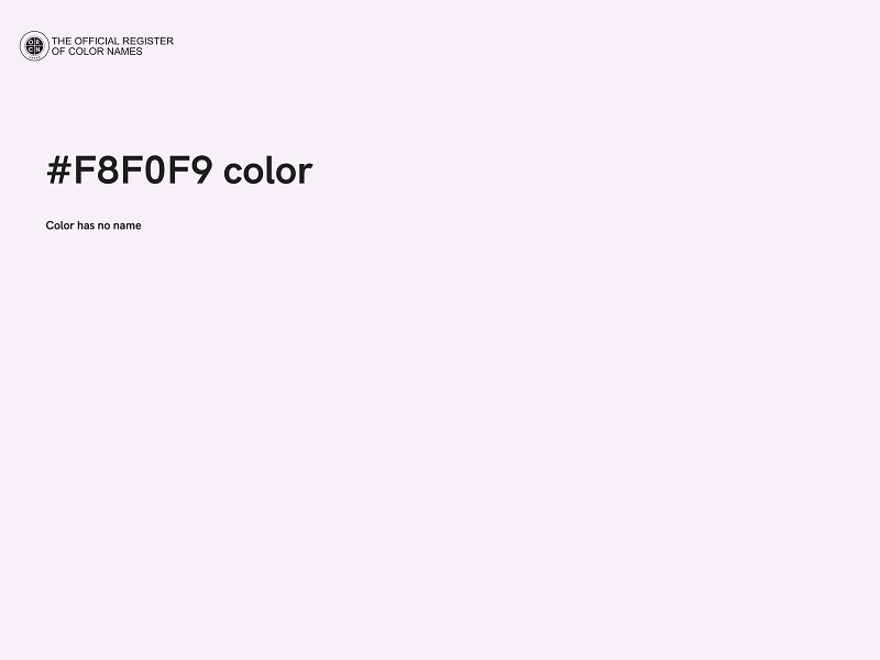 #F8F0F9 color image