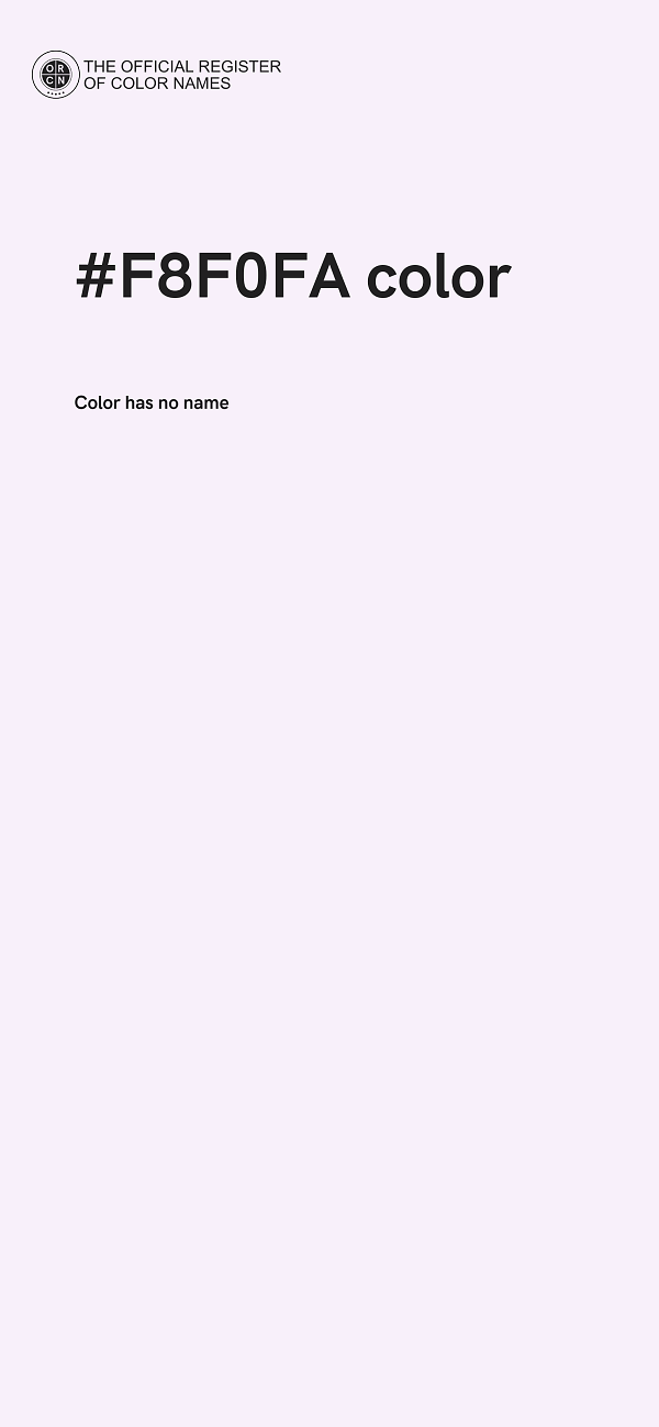 #F8F0FA color image
