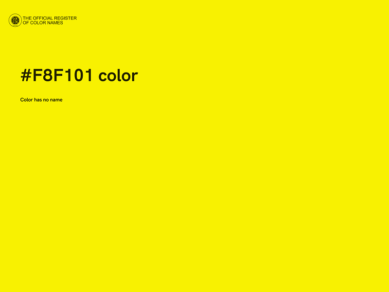 #F8F101 color image