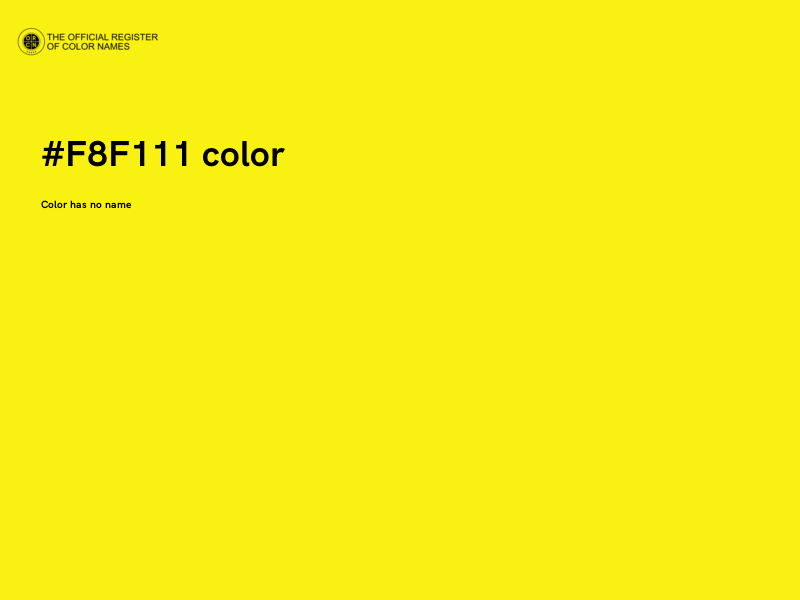 #F8F111 color image