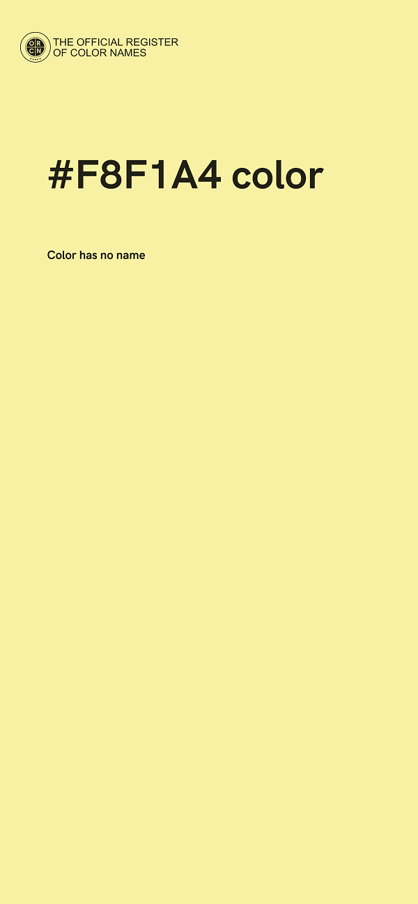 #F8F1A4 color image