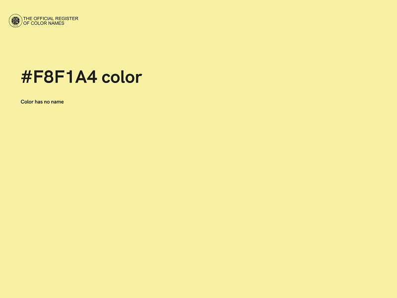 #F8F1A4 color image