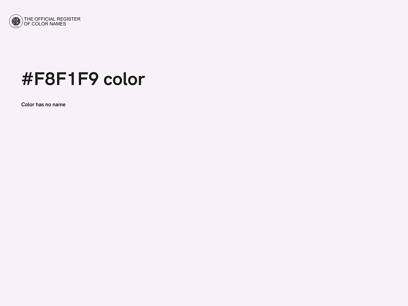 #F8F1F9 color image