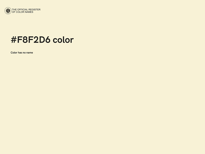 #F8F2D6 color image
