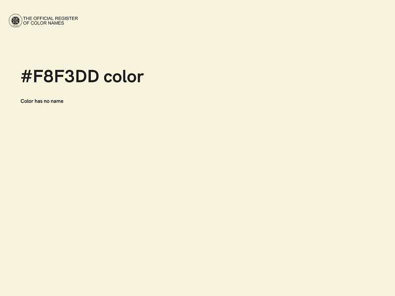 #F8F3DD color image