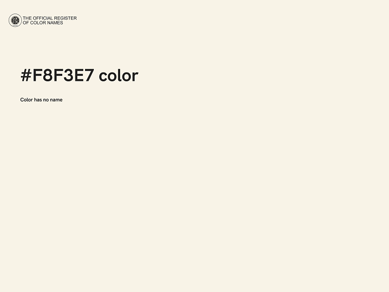 #F8F3E7 color image