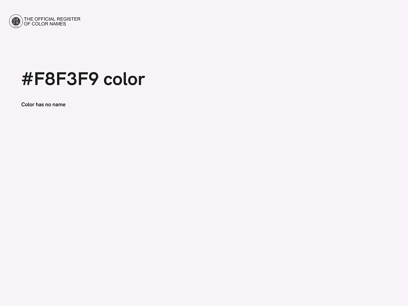 #F8F3F9 color image