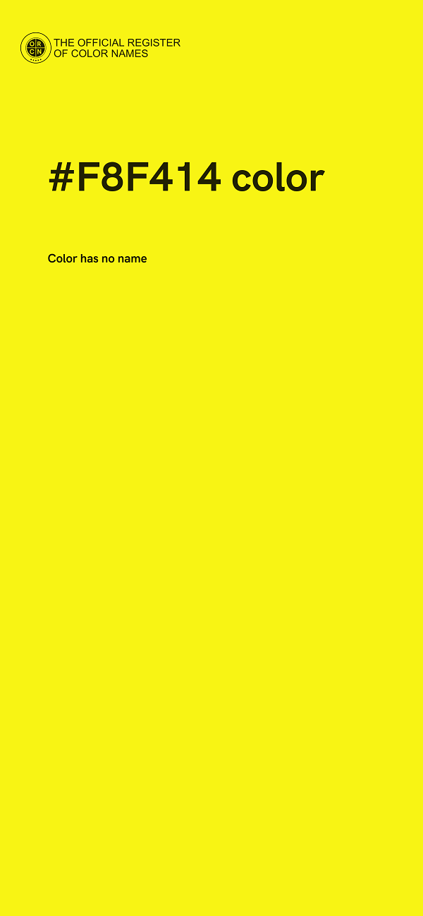 #F8F414 color image