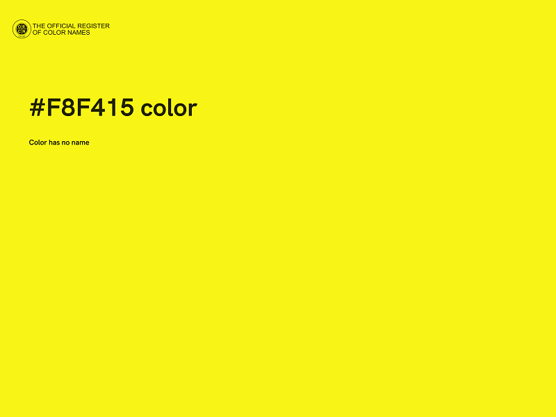 #F8F415 color image