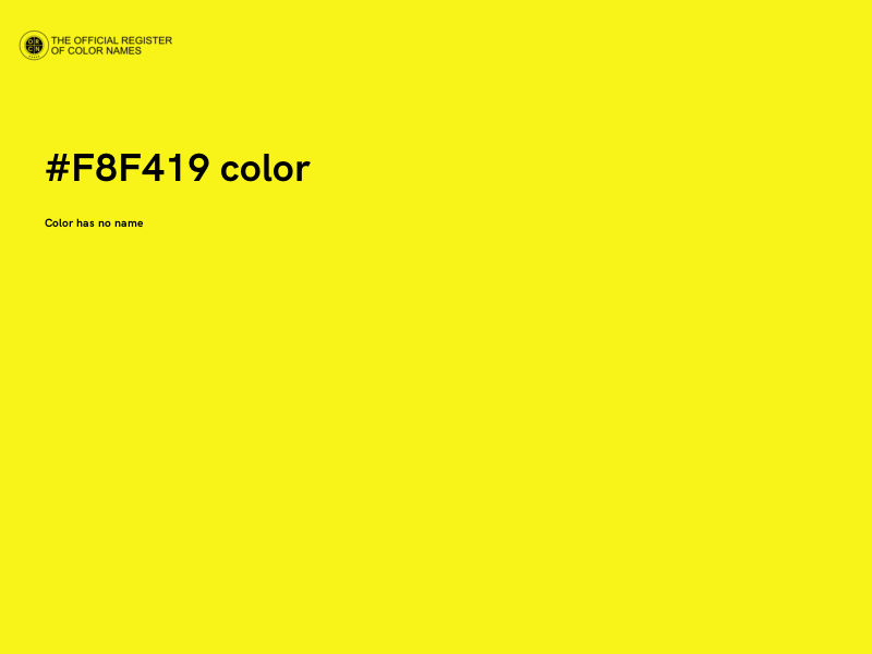 #F8F419 color image