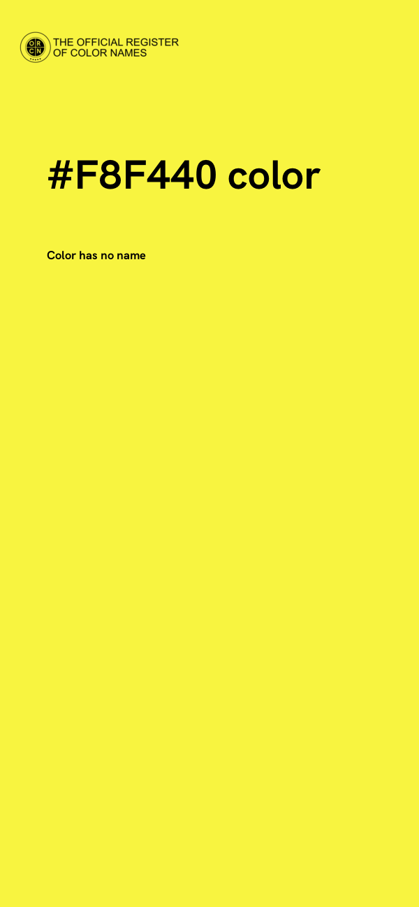 #F8F440 color image