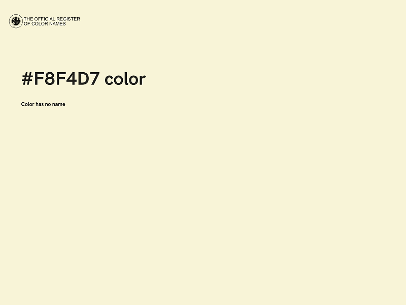 #F8F4D7 color image