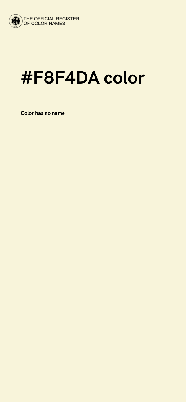 #F8F4DA color image