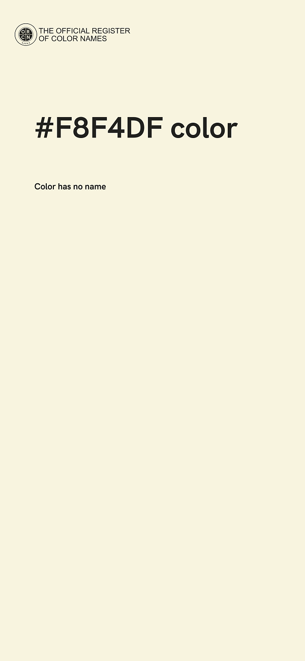 #F8F4DF color image
