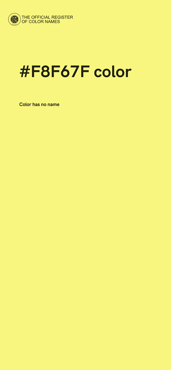 #F8F67F color image