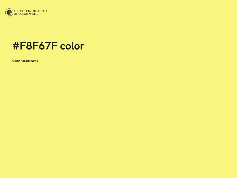 #F8F67F color image