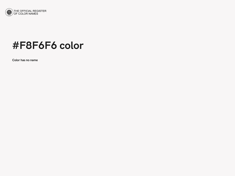 #F8F6F6 color image