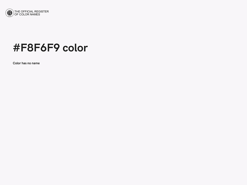 #F8F6F9 color image