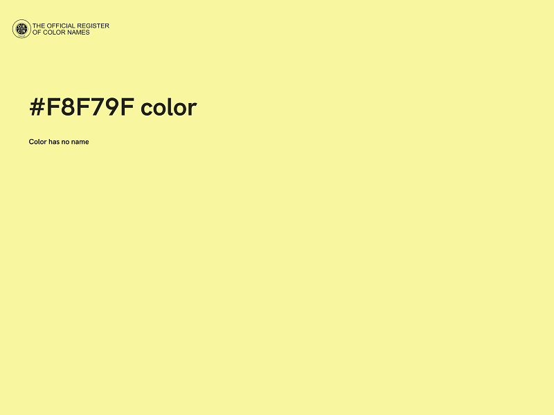 #F8F79F color image