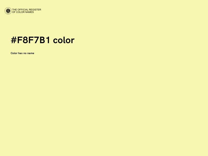 #F8F7B1 color image