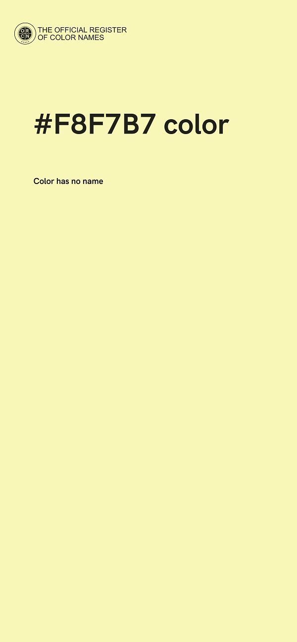 #F8F7B7 color image