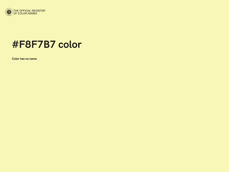 #F8F7B7 color image