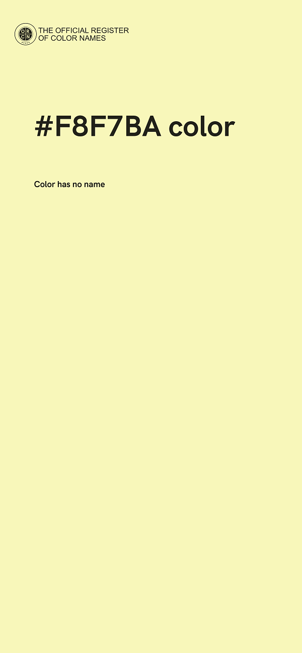 #F8F7BA color image