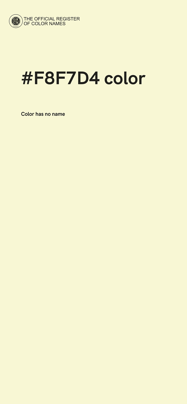 #F8F7D4 color image