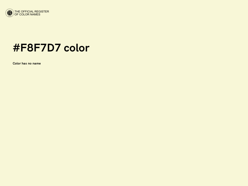 #F8F7D7 color image