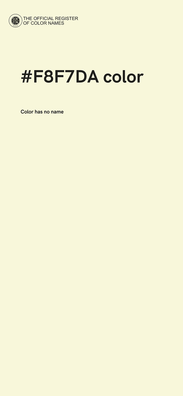 #F8F7DA color image