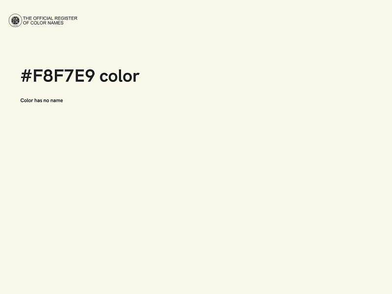 #F8F7E9 color image