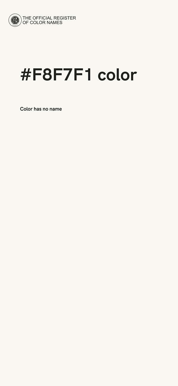 #F8F7F1 color image