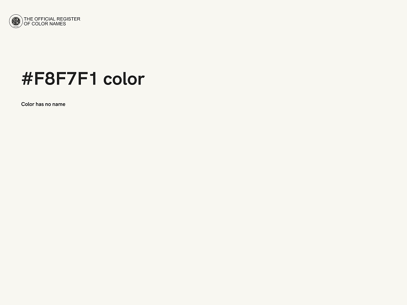 #F8F7F1 color image