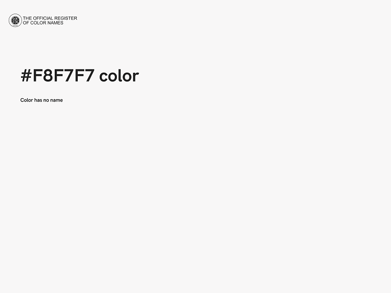 #F8F7F7 color image