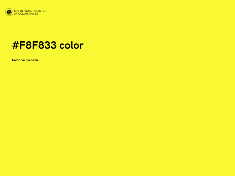 #F8F833 color image