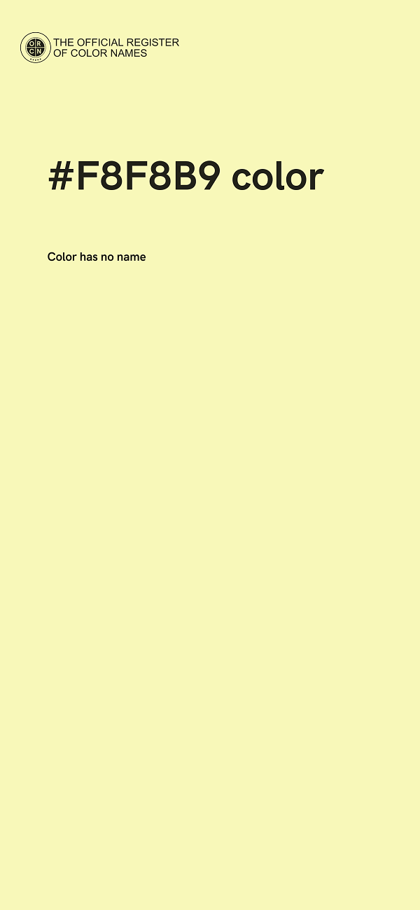 #F8F8B9 color image