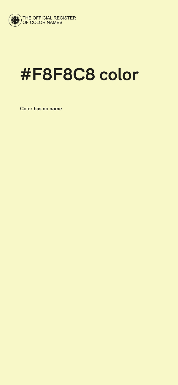 #F8F8C8 color image