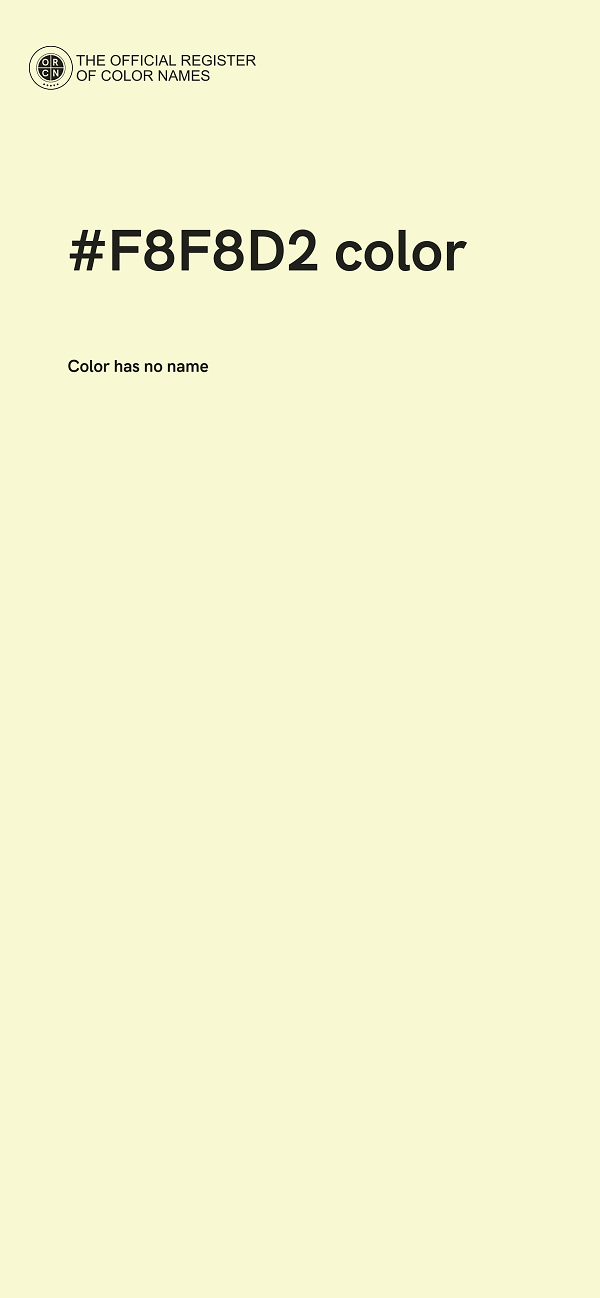 #F8F8D2 color image