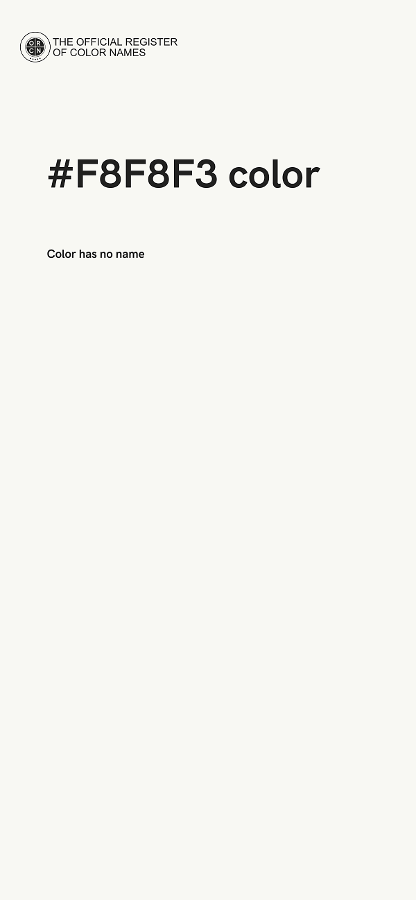 #F8F8F3 color image