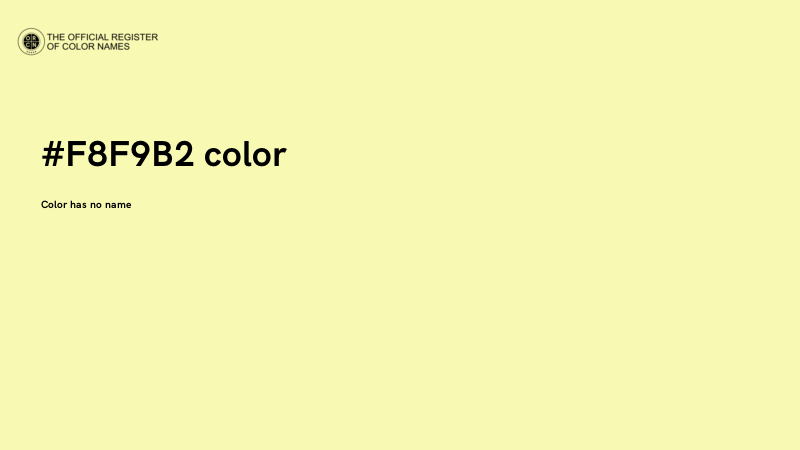 #F8F9B2 color image