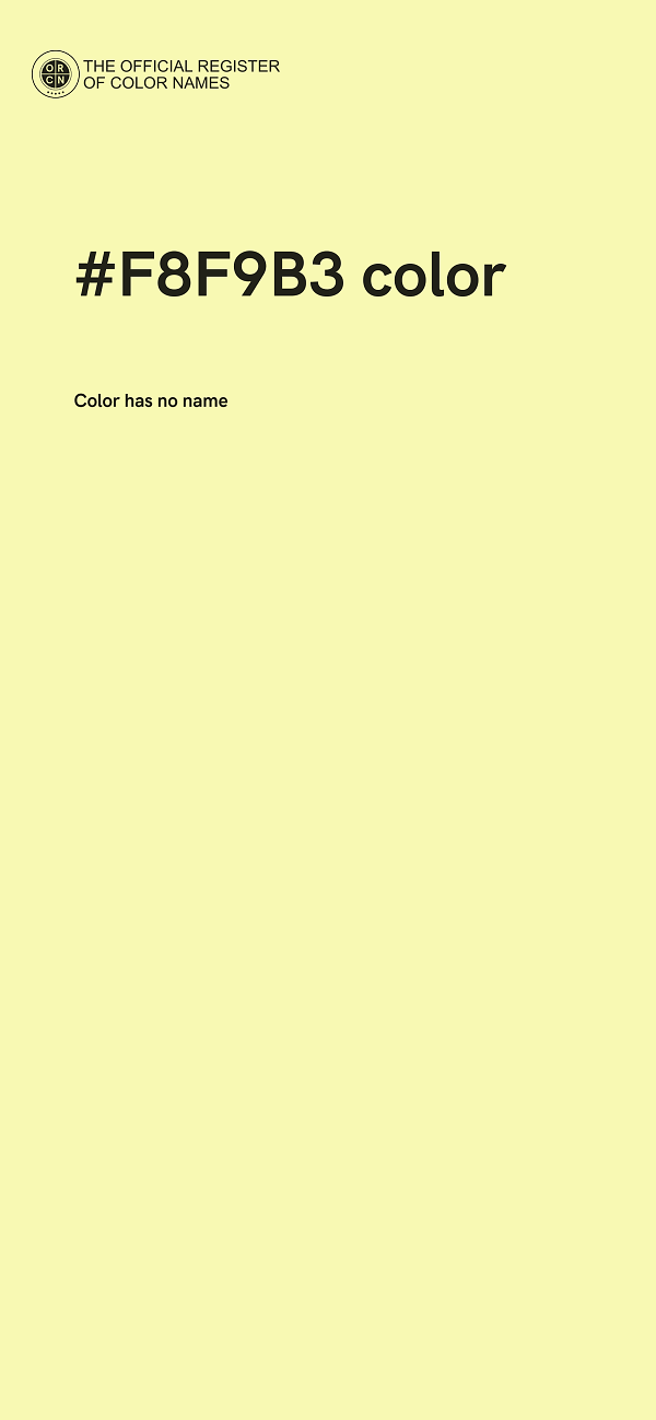 #F8F9B3 color image