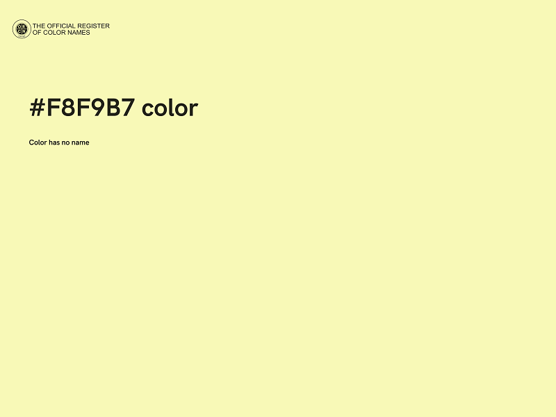 #F8F9B7 color image