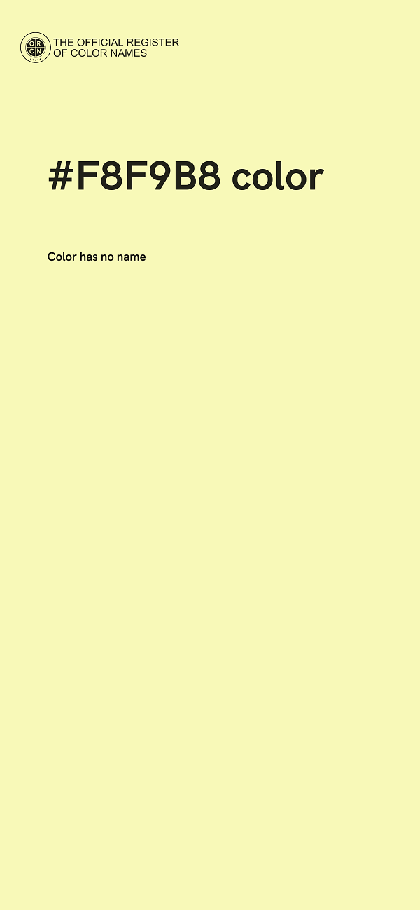 #F8F9B8 color image