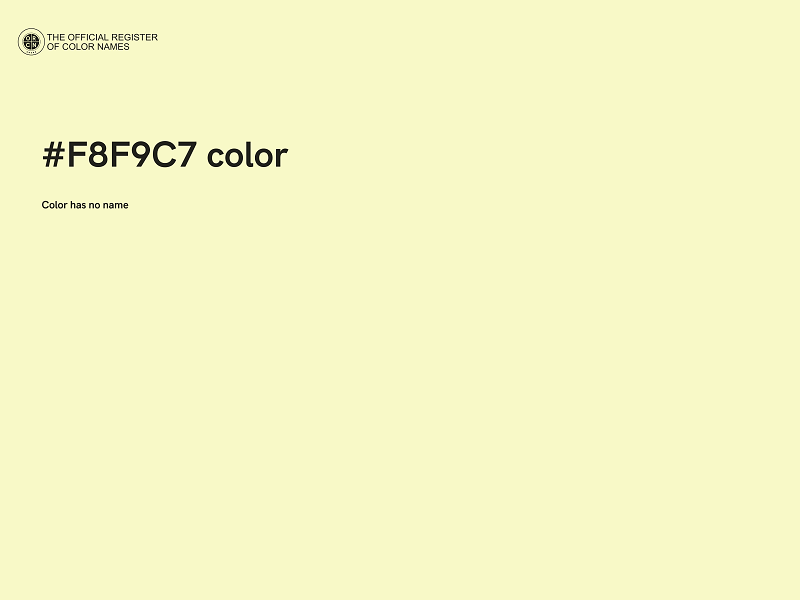 #F8F9C7 color image