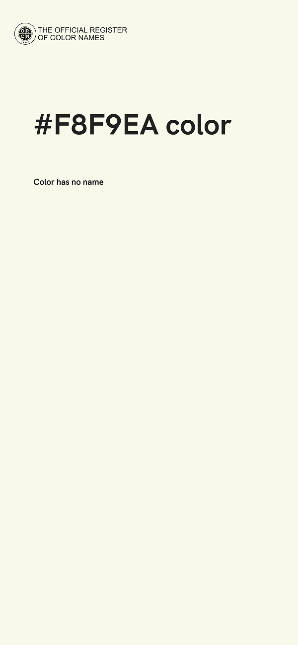 #F8F9EA color image
