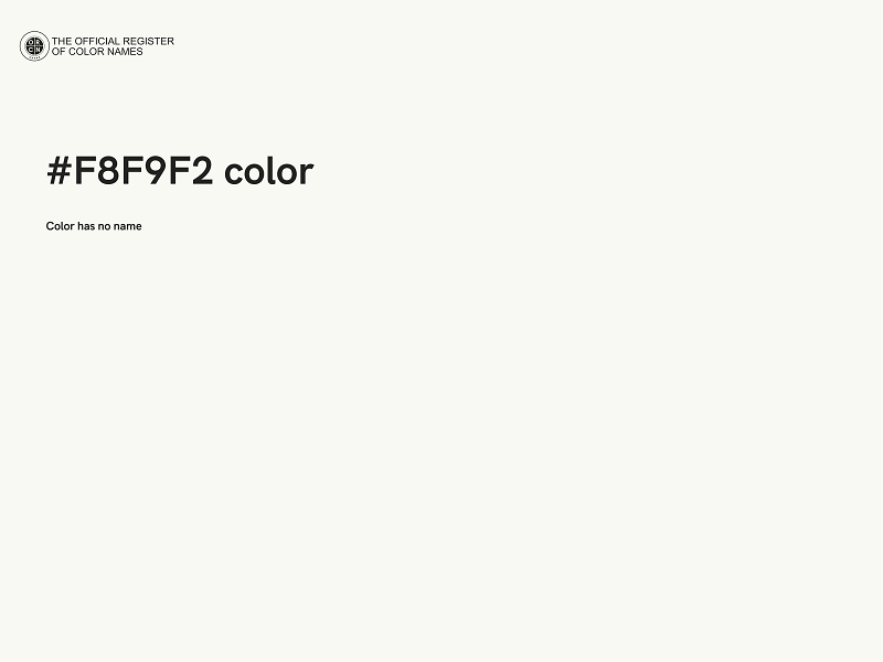 #F8F9F2 color image